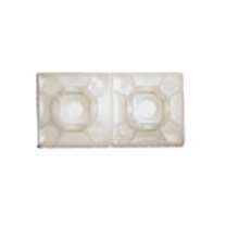 Cable Tie Mounting Base 4 Way, Adhesive / Screw on, Natural for 18-40 Lb. Ties (500/Bag)