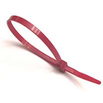 8 inch Air Handling Ties, Natural Nylon, Burgundy (100/bag)