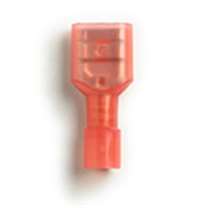 Red Nylon Female Disconnect, Fully Insulated AWG 22-18 (100/bag)