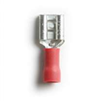 Red Nylon Female Disconnect, Insulated AWG 22-18  (100/bag)