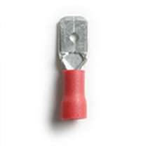 Red Nylon Male Disconnect, Insulated AWG 22-18 (100/bag)
