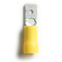 Yellow Nylon Male Disconnect, Insulated AWG 12-10 (100/bag)