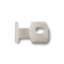 Cable Tie Mount Base Screw On, Natural Nylon for #6 screws (500/Bag) (fig 3)