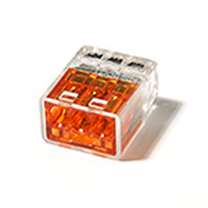 Push-In Wire Connectors 3 port - Orange (500/Bag)