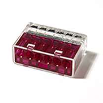 Push-In Wire Connectors 6 ports - Purple (250/Bag)