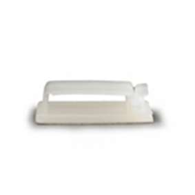 Flat Snap-Close Nylon Cable Clamp Adhesive  Back 1.56 In. W. x .24 In. H. Load Area (100/Bag)