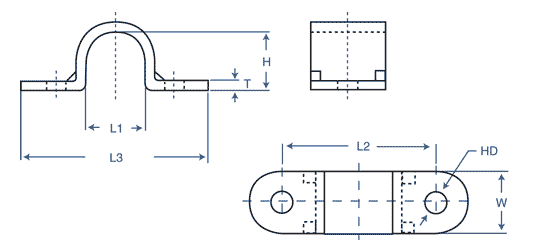 two-hole-screw-mount-polyethylene-clamps