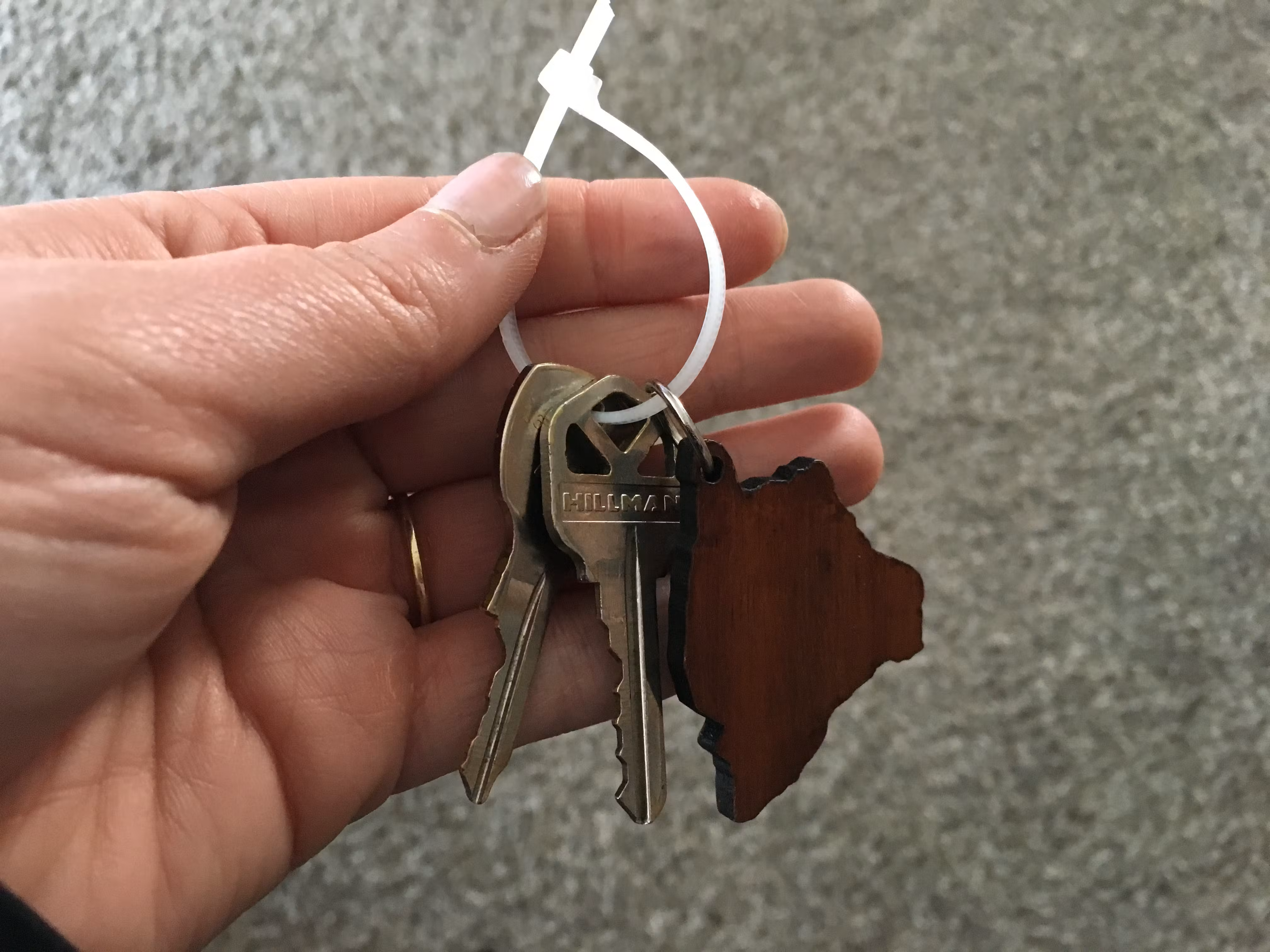 zip tie with key